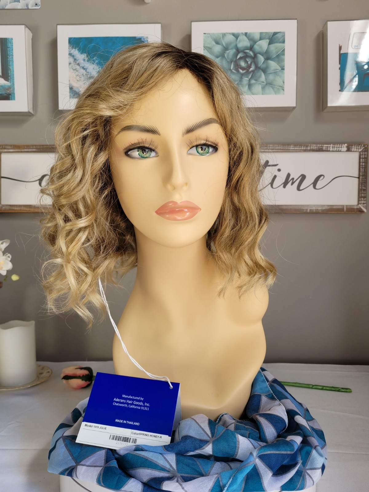 JULIE Alex Couture SPRING HONEY-R Lace Front Spiral Barrel Curls Soft Lob Wig