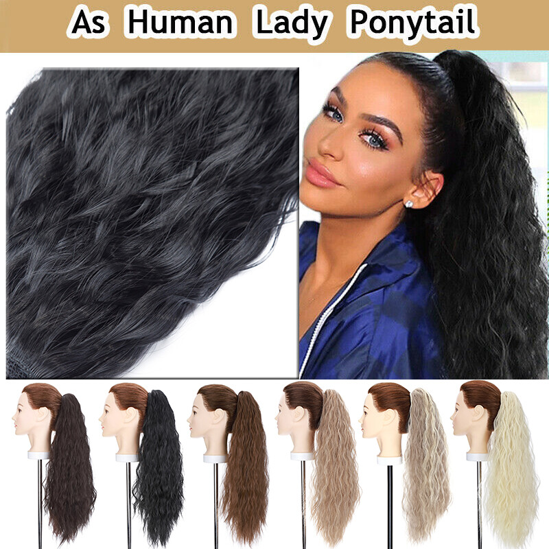 High Puff Kinky Curly Claw Ponytail Clip In Hair Extension Pony Tail For Human