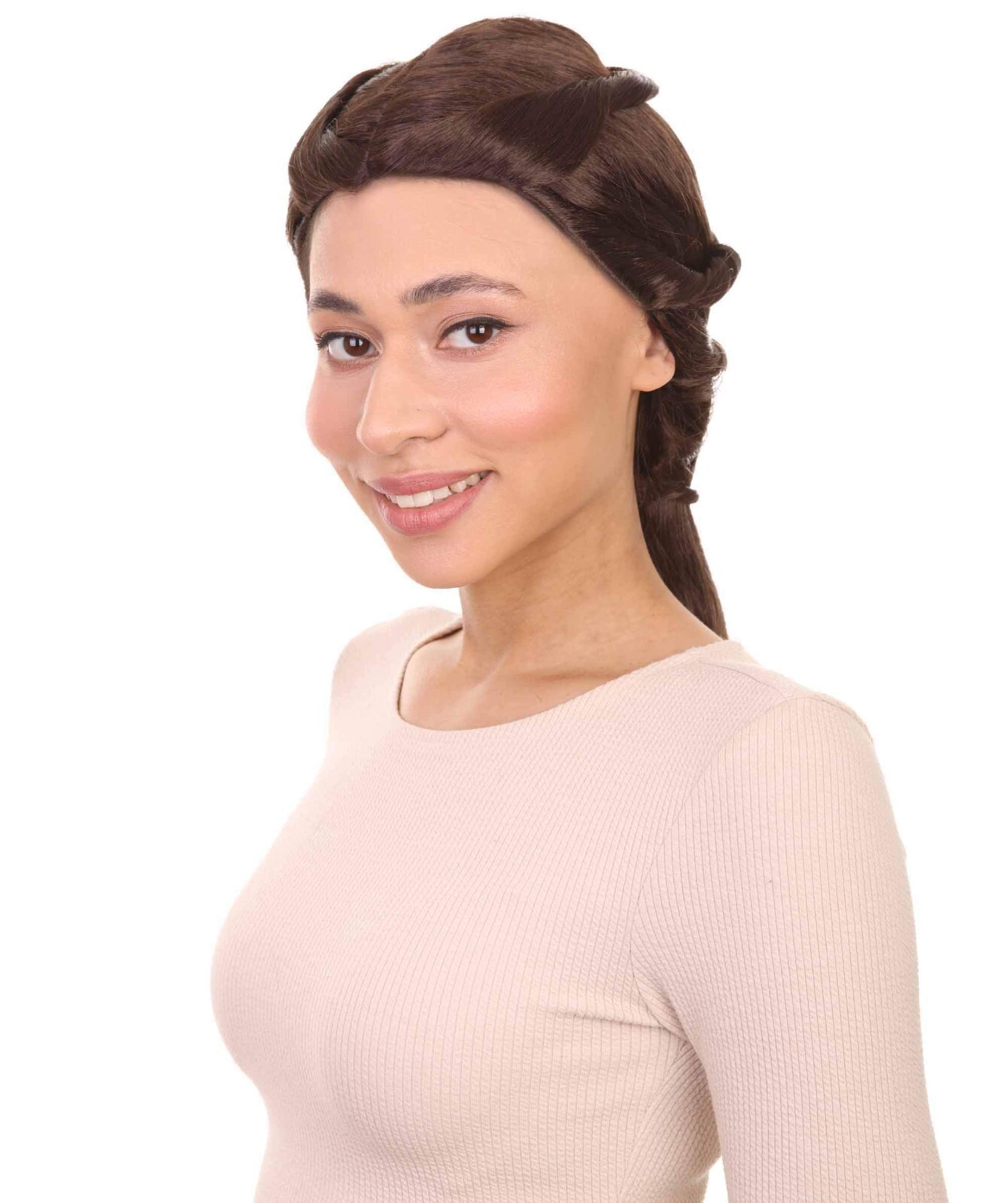 Womens Princess Wig | Traditioal Braided Wig With Flowers | HW-130