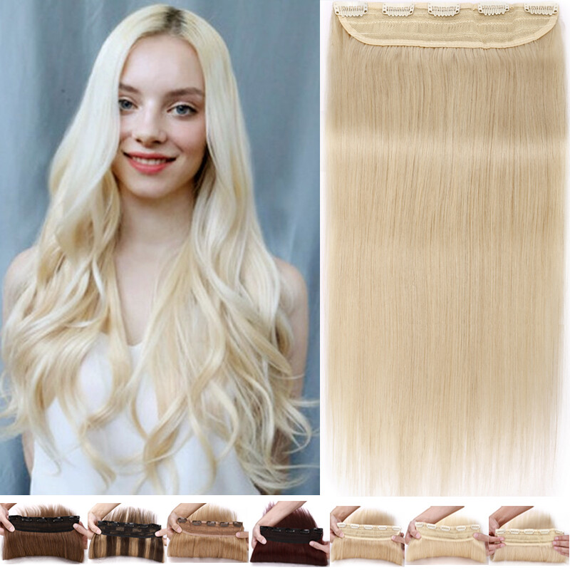 CLEARANCE Clip In Remy Human Hair Extensions Full Head Highlights One Piece 110G