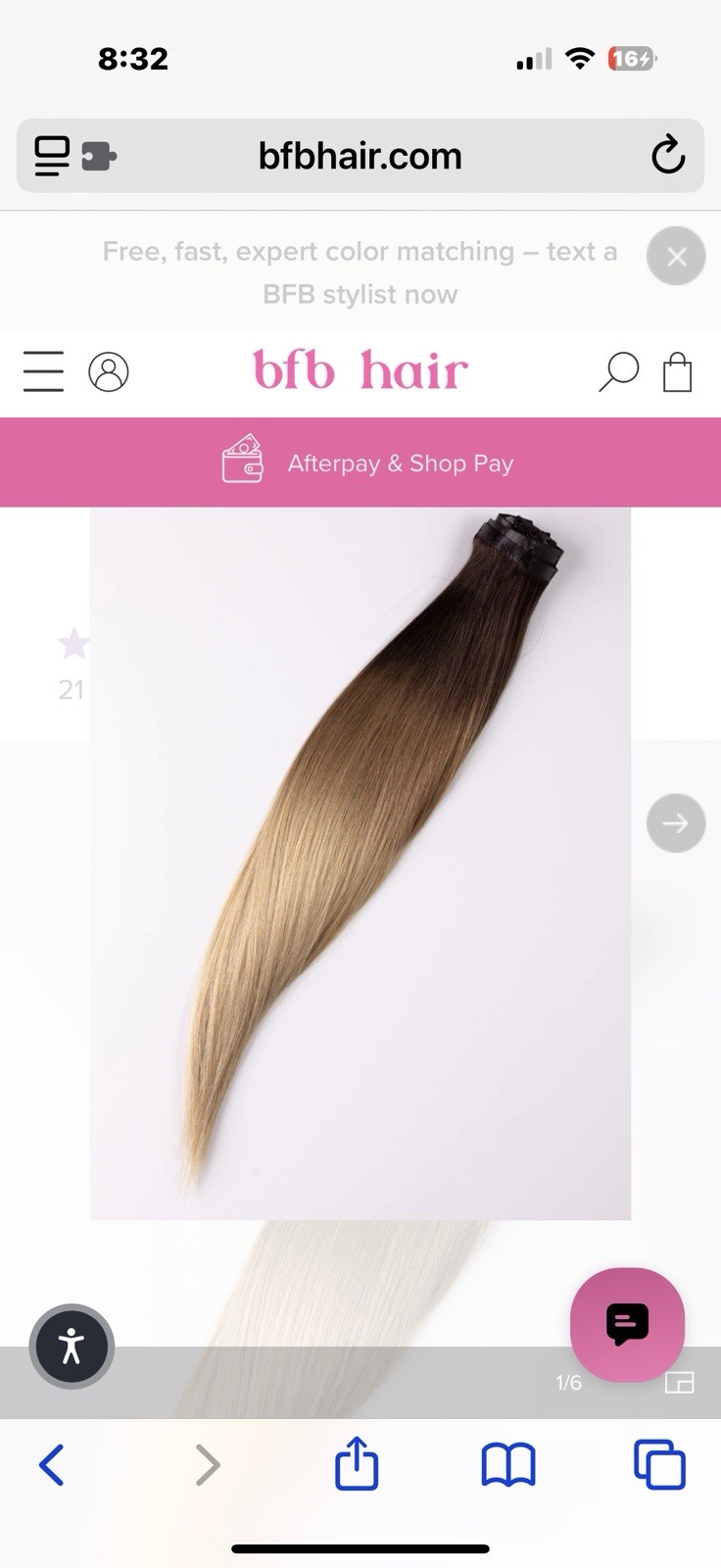 BFH BAREFOOT HAIR HONEY DIPPED 21” 10 SEAMLESS CLIPS 160 GRAMS NEW IN POUCH Y2K