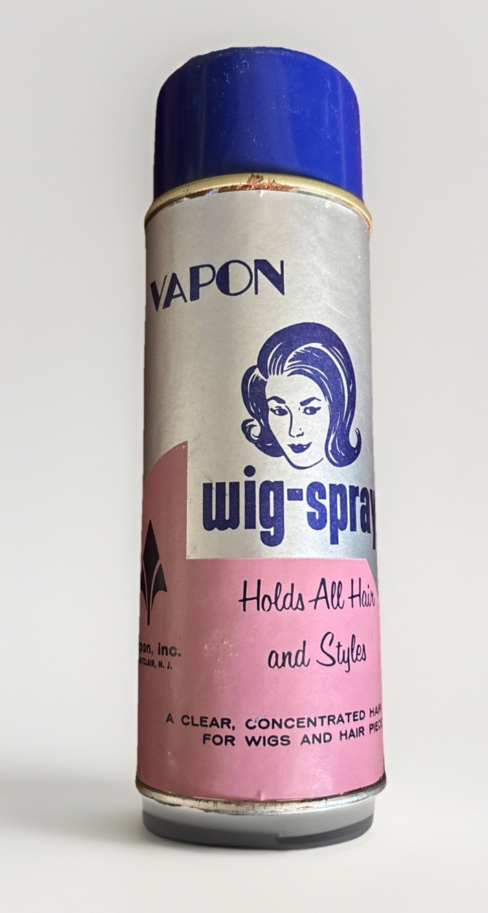 VTG Rare FULL 60’s Vapon Wig Spray Aerosol CAN w CAP Made USA 14 Oz
