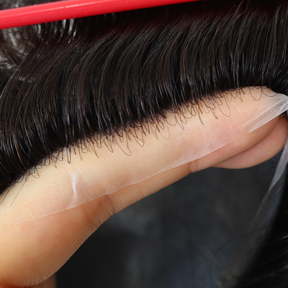Mens Hair Replacement Ultra Thin Skin Toupee All Colors Hairpieces PU System Wig