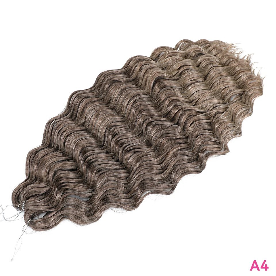 24″ Loose Deep Wave Afro Curls Water Wave Crochet Braids Curly Hair Extensions