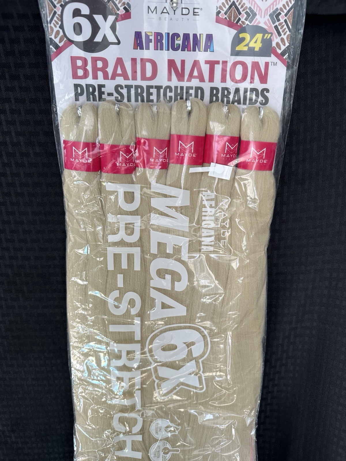 MAYDE Beauty Africana Mega 6x Pre-Stretched BRAID NATION 24″ HAIR EXTENSIONS-New