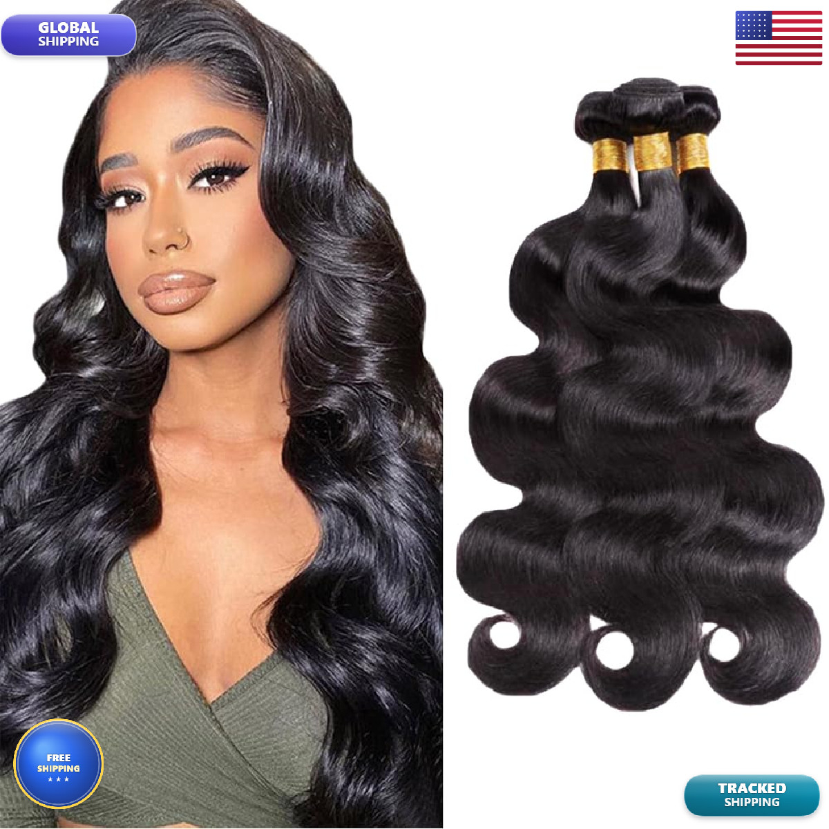 Gveoxvo 26 28 30 Inch Body Wave Bundles Human Hair Mixed Length Brazilian
