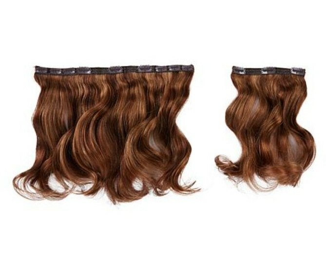 Human Hair Clip In Extensions – New in Box Brown Ginger Blond 12” LOCKS & MANE
