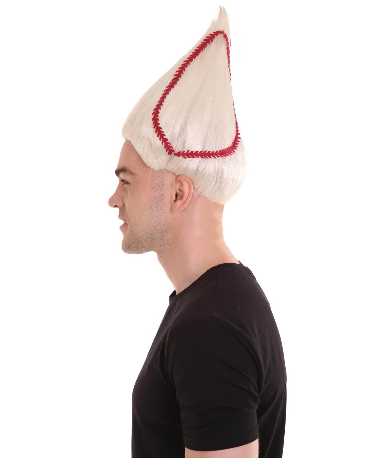 Baseball Unisex Wig | White Sport Wig | Premium Breathable Capless Cap HM-212