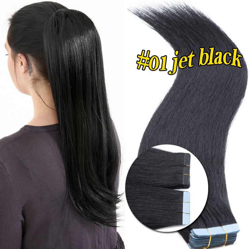 CLEARANCE Tape In Real Remy Human Hair Extension Highlight Skin Weft Thick 40PCS
