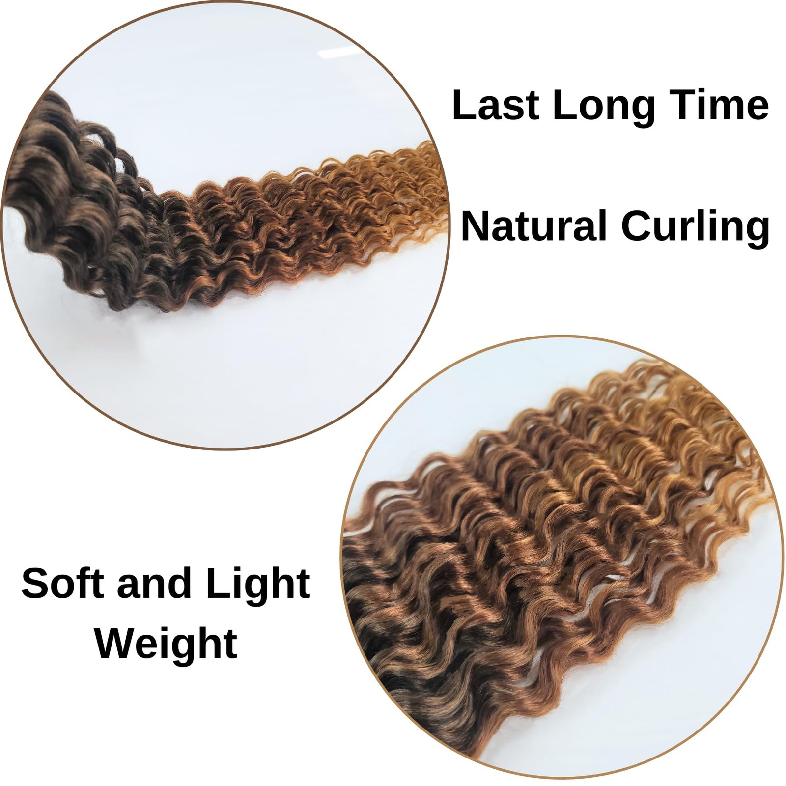 Ombre 1B/30/27 Braiding Hair Pre stretched Brown to Honey Blonde Boho Hair fo…
