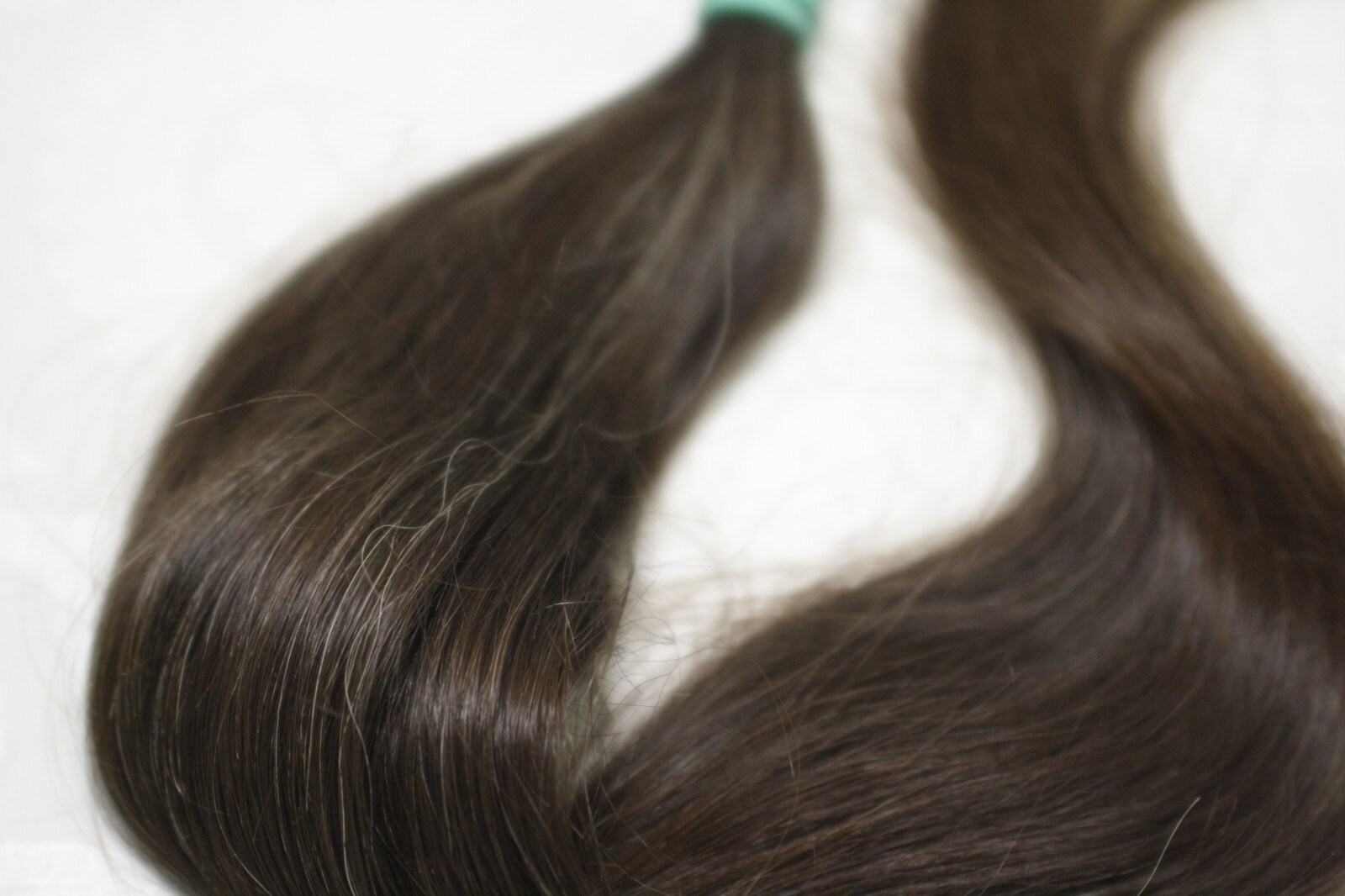 LUX with GRAY THIN Natural Ukrainian Slavic Hair Extension 55cm/21,7″ 54gr/1,9oz