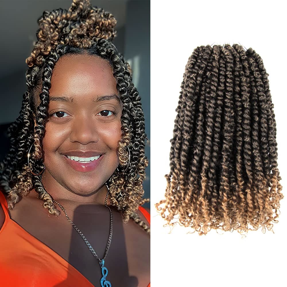 BOHOBABE 14″ Pre-twisted Passion Twist Crochet Hair Pre-looped Braid 8-Pack