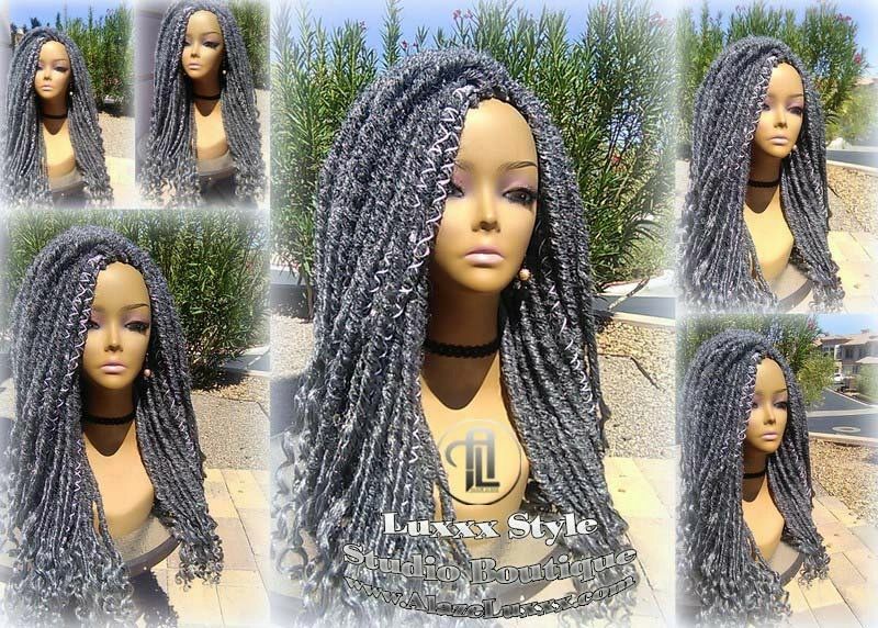 Big Large Platinum Metallic Chrome Hair Gypsy Bohemian Boho Goddess Faux Dread