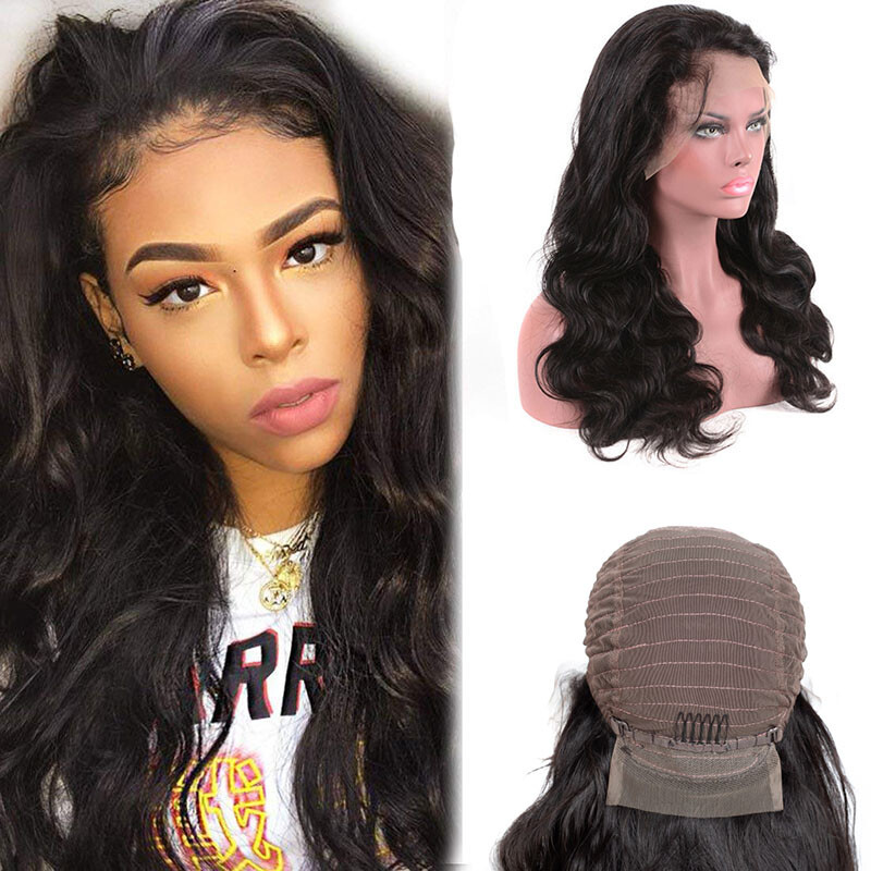 Brazilian 100% Human Hair 13*4 Lace Front Wig Silky Straight Body Wave 10-34inch