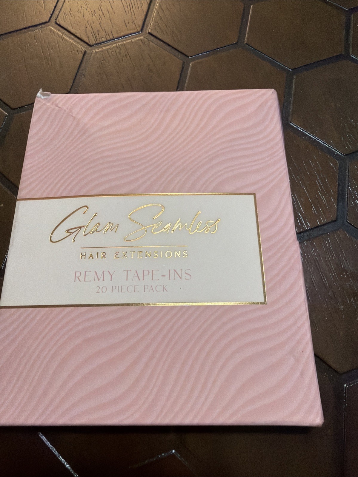 Glam Seamless Hair Extensions REMY TAPE-INS 24in Color#RH3/12-A Rooted Caramel H