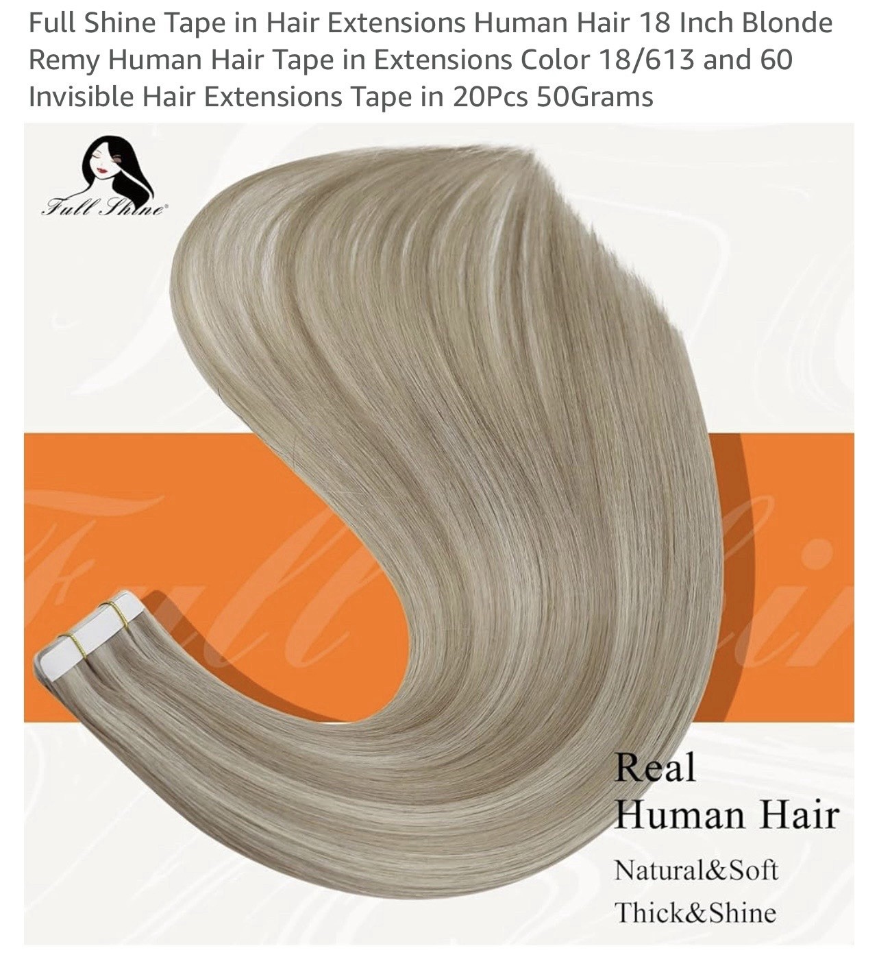 Full Shine Hair extensions Real Human Hair Tape In Extensions Color 18/630 &60