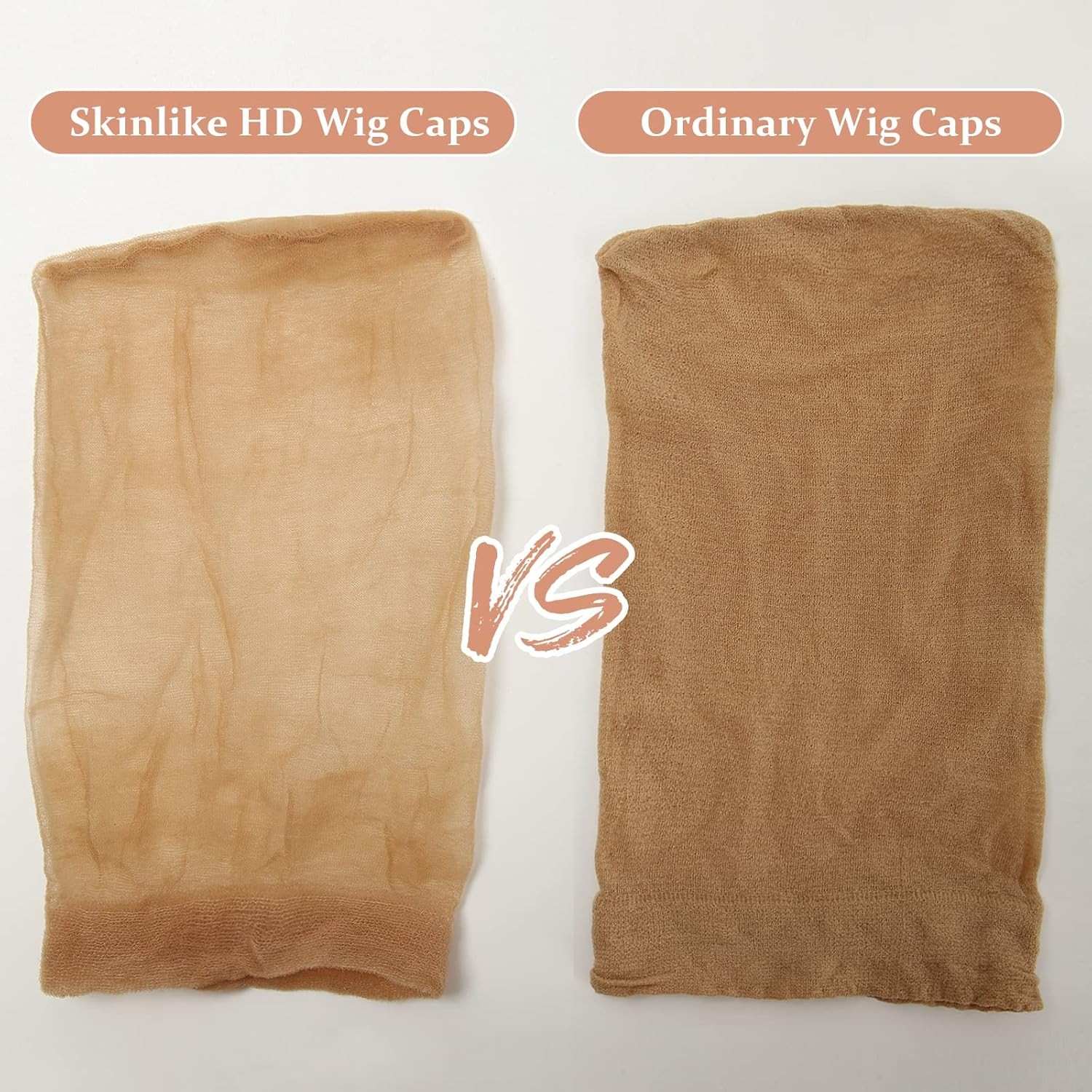 BEEOS Skinlike HD Wig Cap, 4 Pieces Invisible and Sheer 4 Pieces, Cap