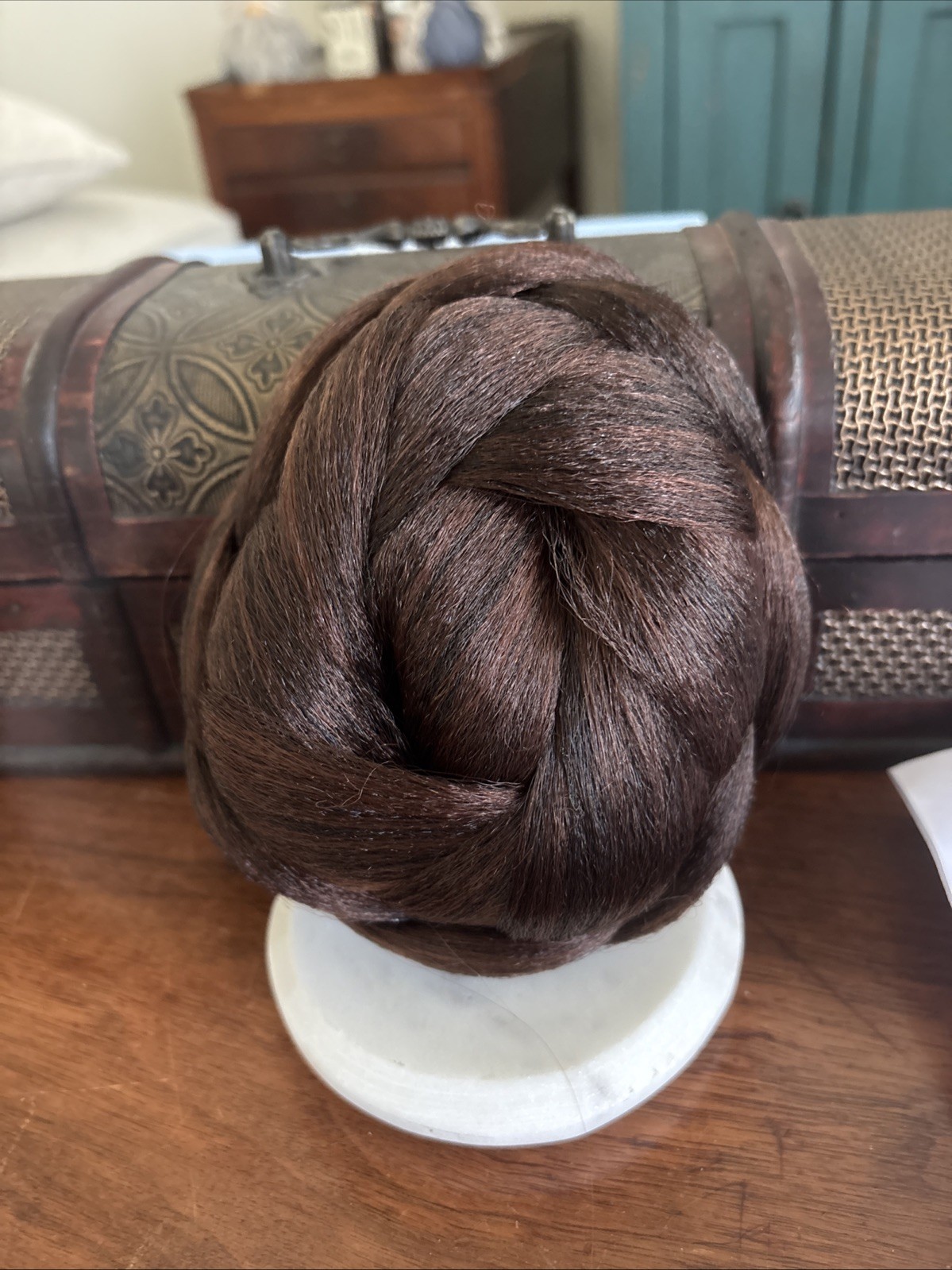 Comb On Hair Bun In Dark Brown