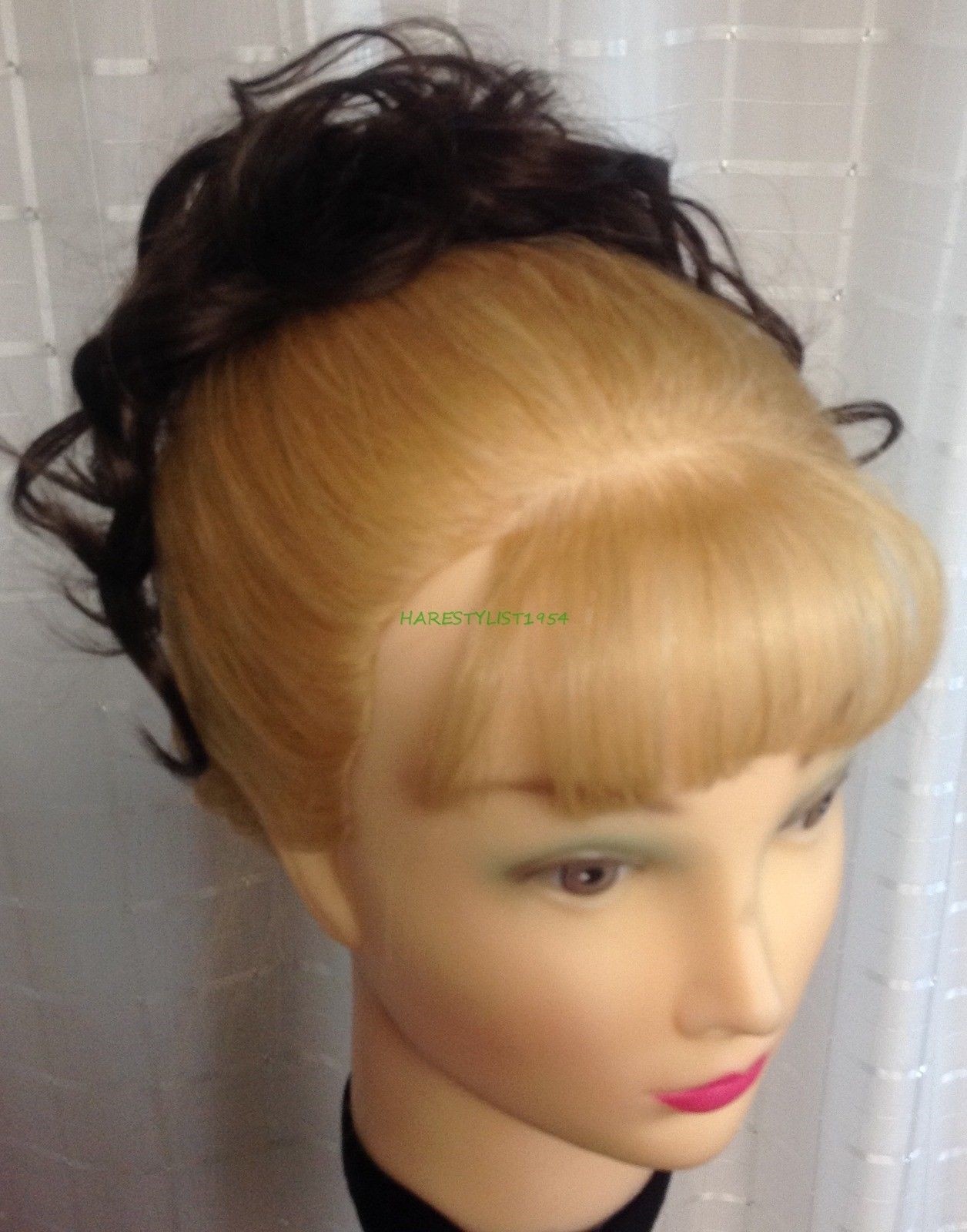 DM49 DIAMOND Curly Hair on 2 Bendable Wires UP-DO WEDDING Blonde Brown Red Black