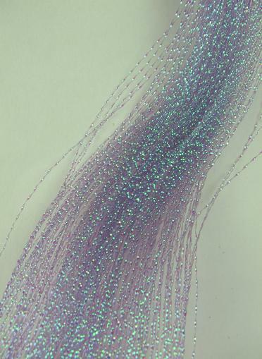 US 600 Strands Holographic Sparkle Woman Hair Glitter Tinsel Extensions Dazzles