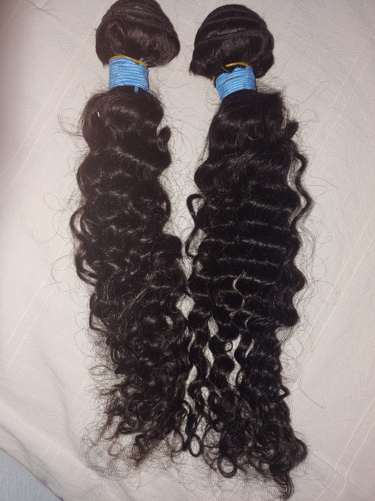 wet and wavy human hair bundles
