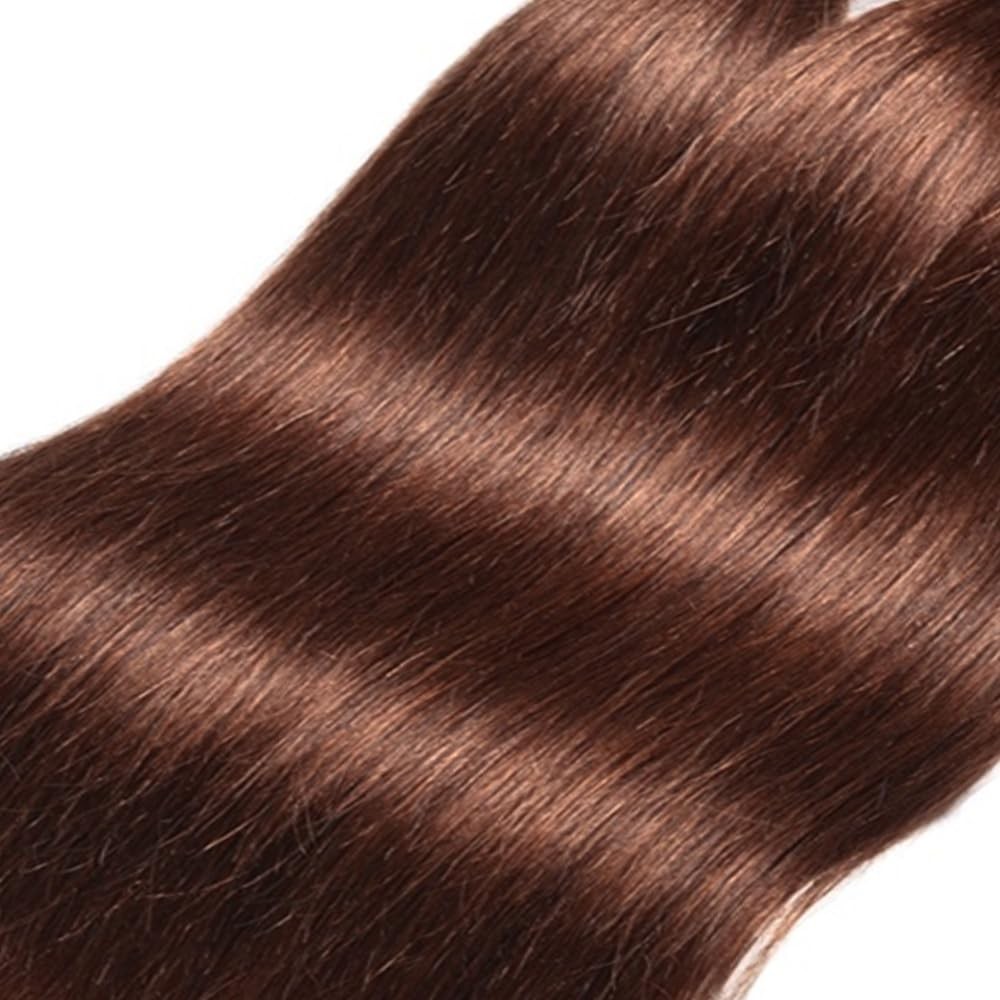 Heumhrn 4 Brown Bundles Human Hair Chocolate Straight Bundles 20 22 24 Inch
