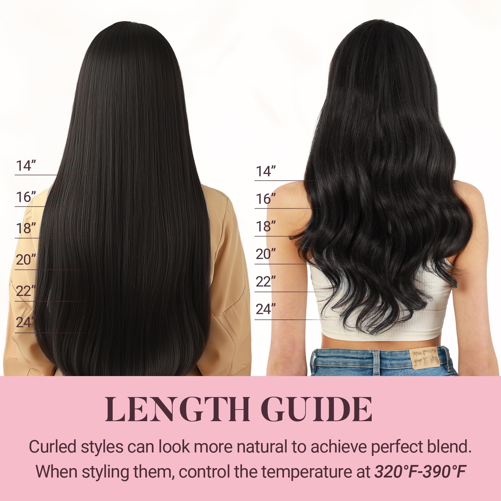 Maxita Tape In Hair Extensions Human Hair Jet Black 14 Inch 25G 10Pcs Remy