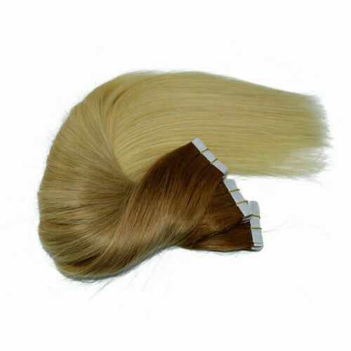 12AA RUSSIAN TAPE IN HAIR Extensions 8#/24# BALAYAGE OMBRE 40Pcs 100g STRAIGHT