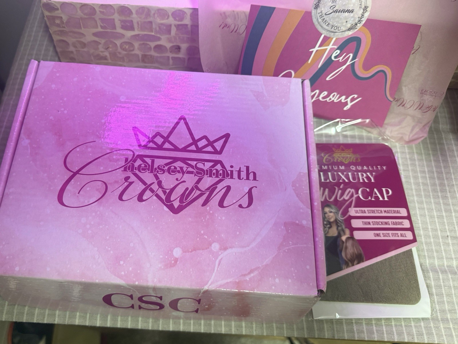 Chelsey Smith Crowns Farryn Lavender Smoke Large Wig EUC With Satin Bag & Box