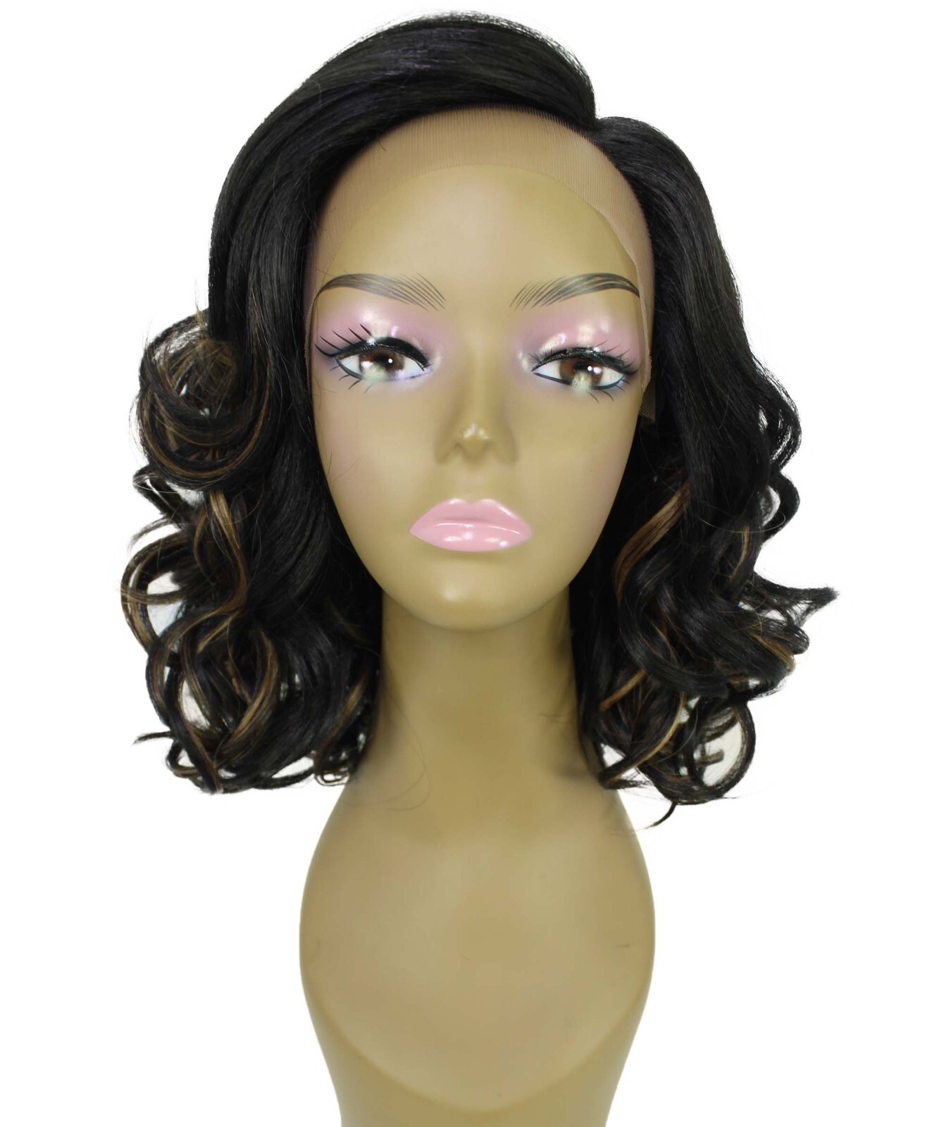 LUXLUXE Aliyah Wavy Layer 12.5 in Long L Part Wig, Heat Resistant Fiber, BL-0146