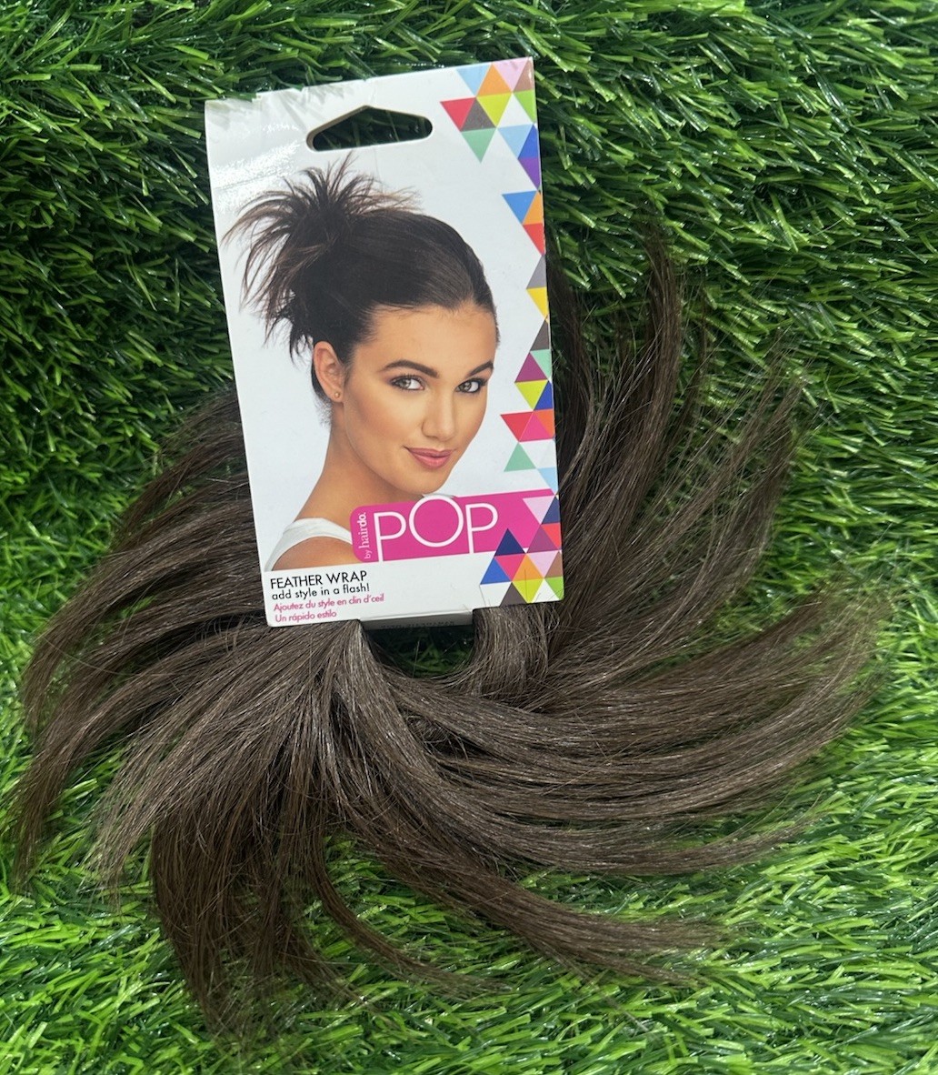 Hairdo By Pop Feather Wrap Scrunchie Add Style In A Flash Color Chestnut