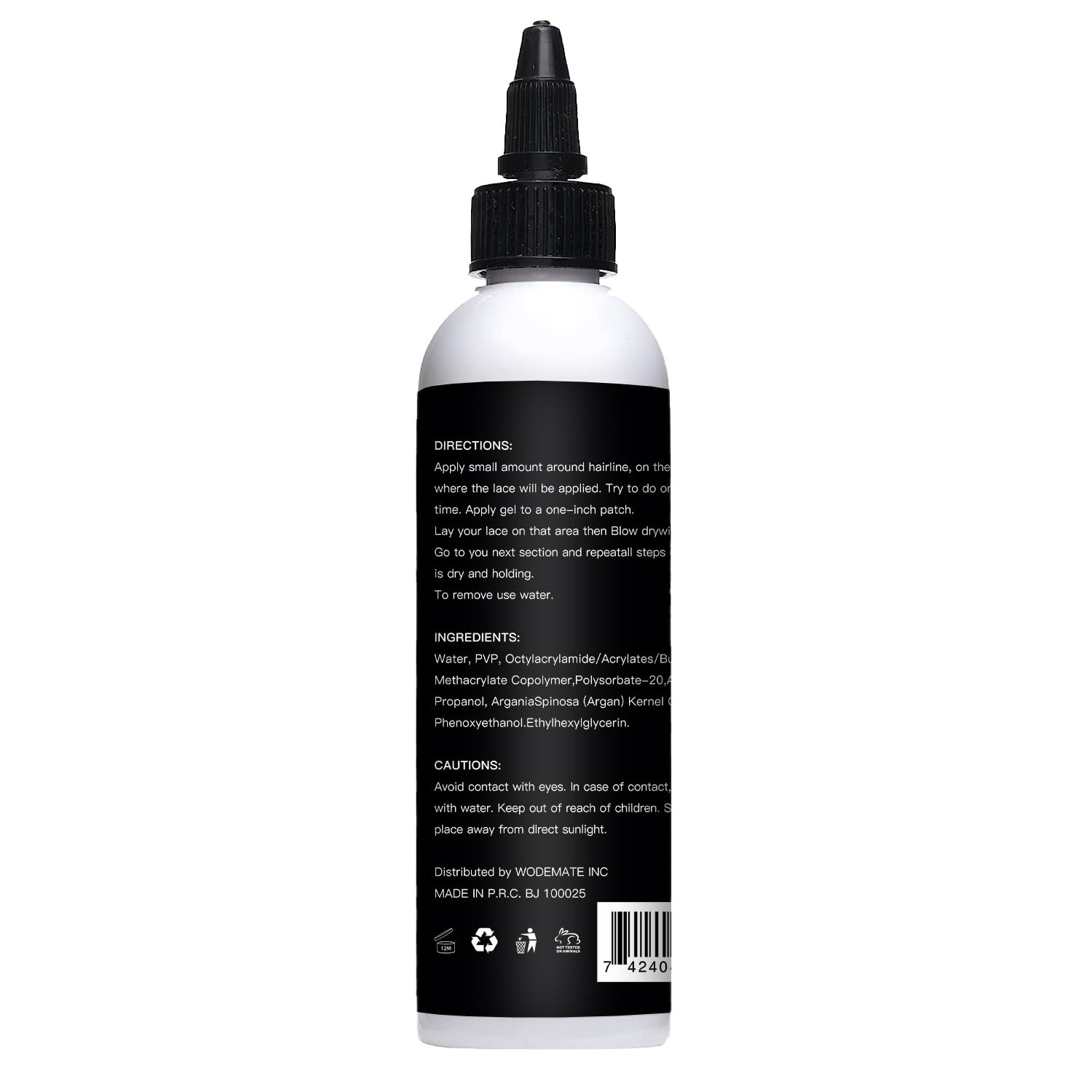 Lace Wig Bonding Gel, Glueless Invisible Hold, Non~Toxic, 4 oz