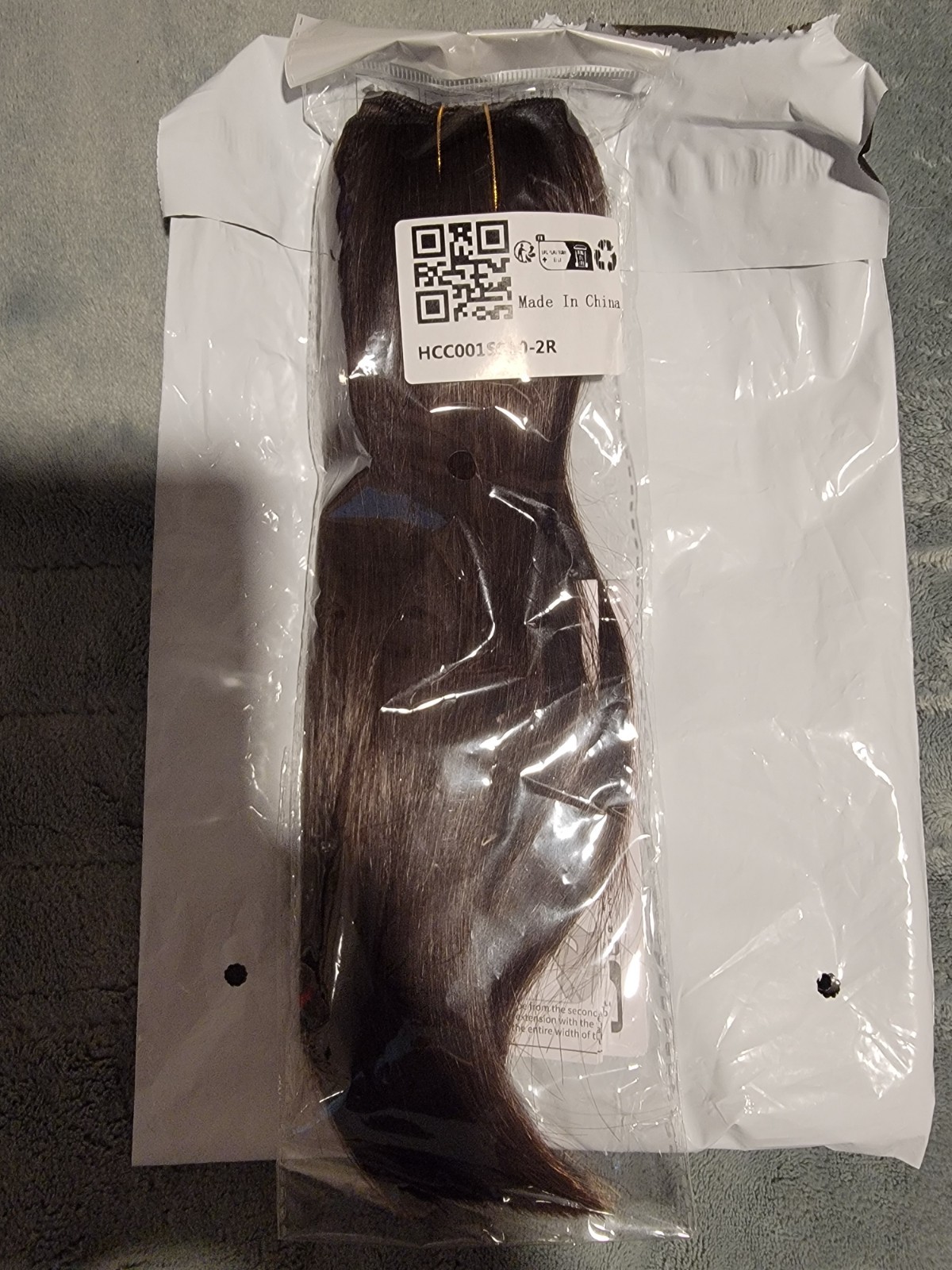 Sew in Double Weft Human Hair Straight Extensions 9 Inch 100g #2R-Dark Brown