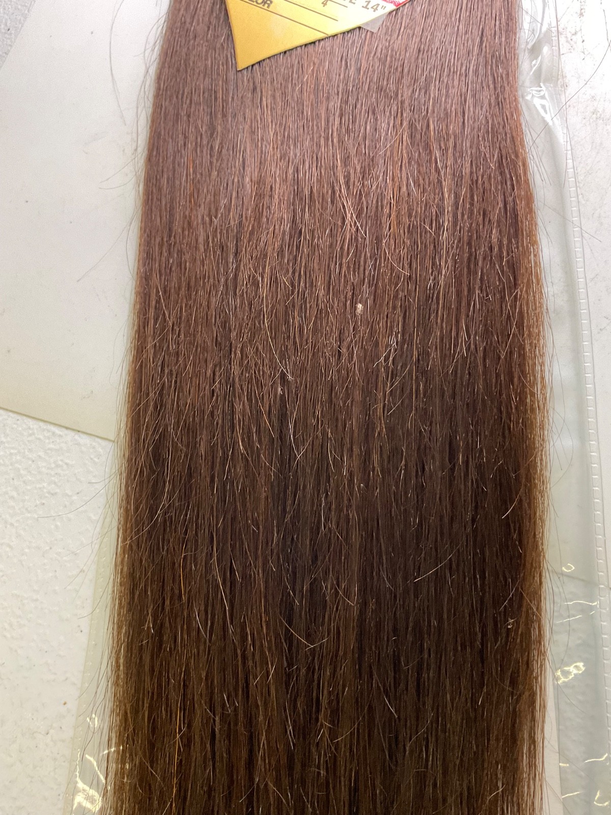 Tina Collection 100% Human Hair Yaky Weave Length: 14″ Color: 4