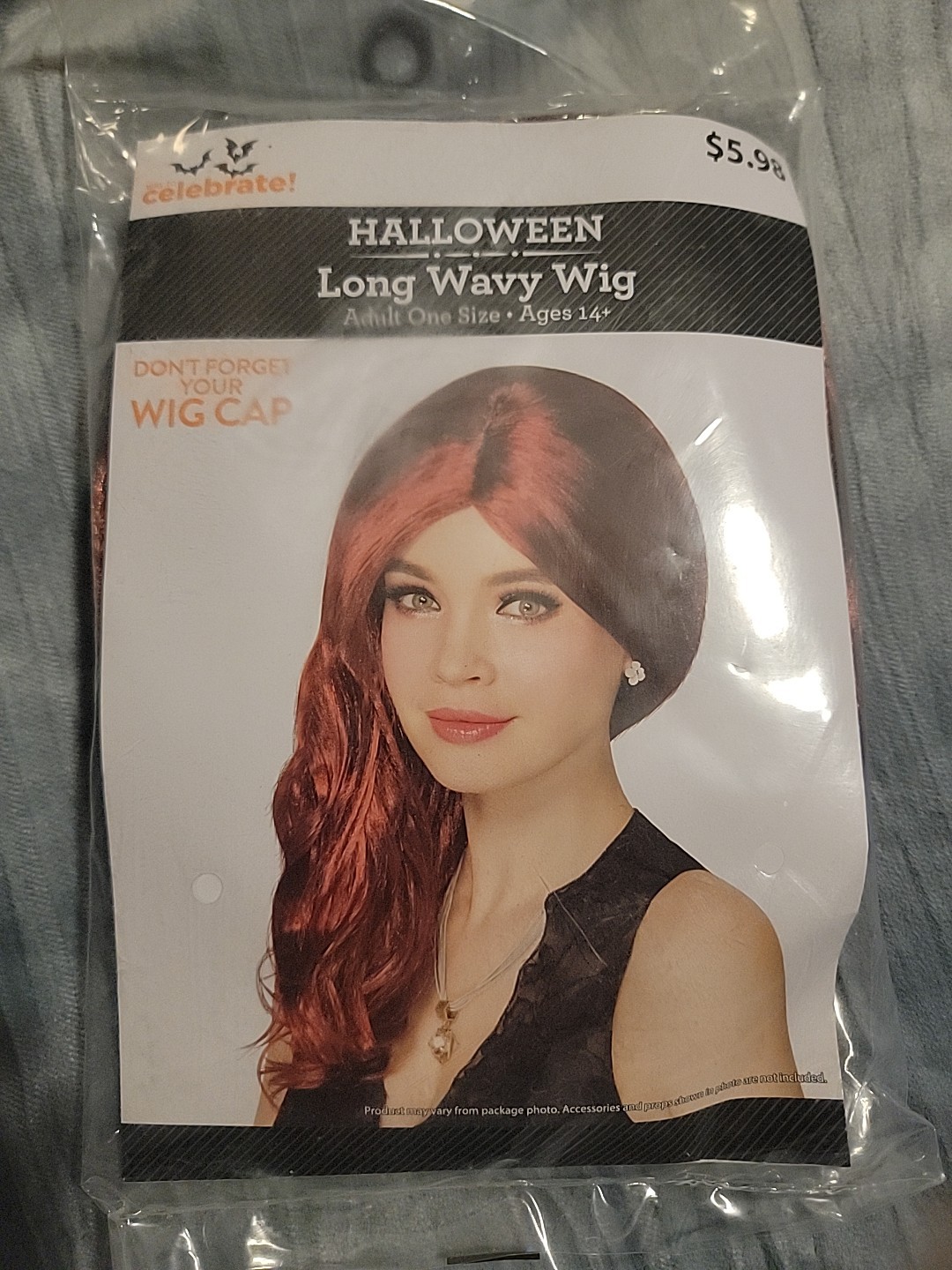 NIP ~ Copper Red Long Wavy Wigs Women Wavy Synthetic Hair Adult Full Wig