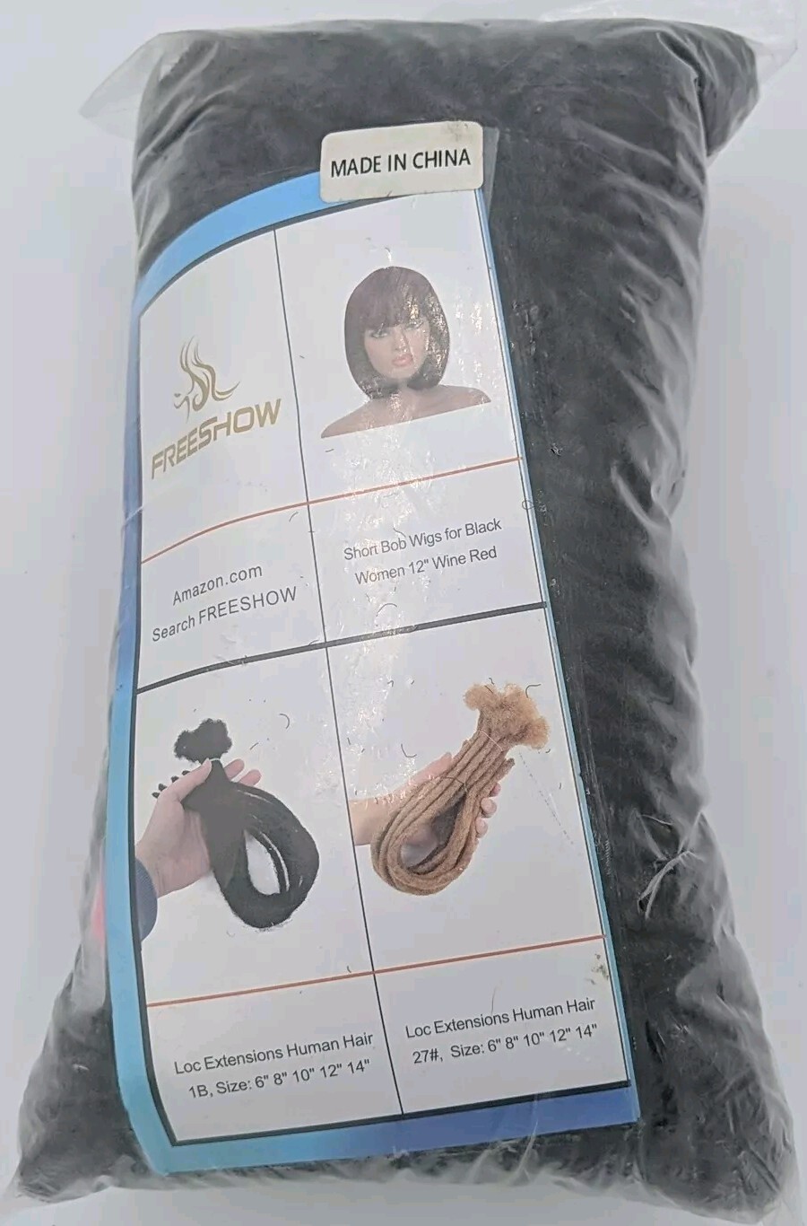Freeshow Micro Faux Locks Crochet Hair 30″ Color #33 4-Pack