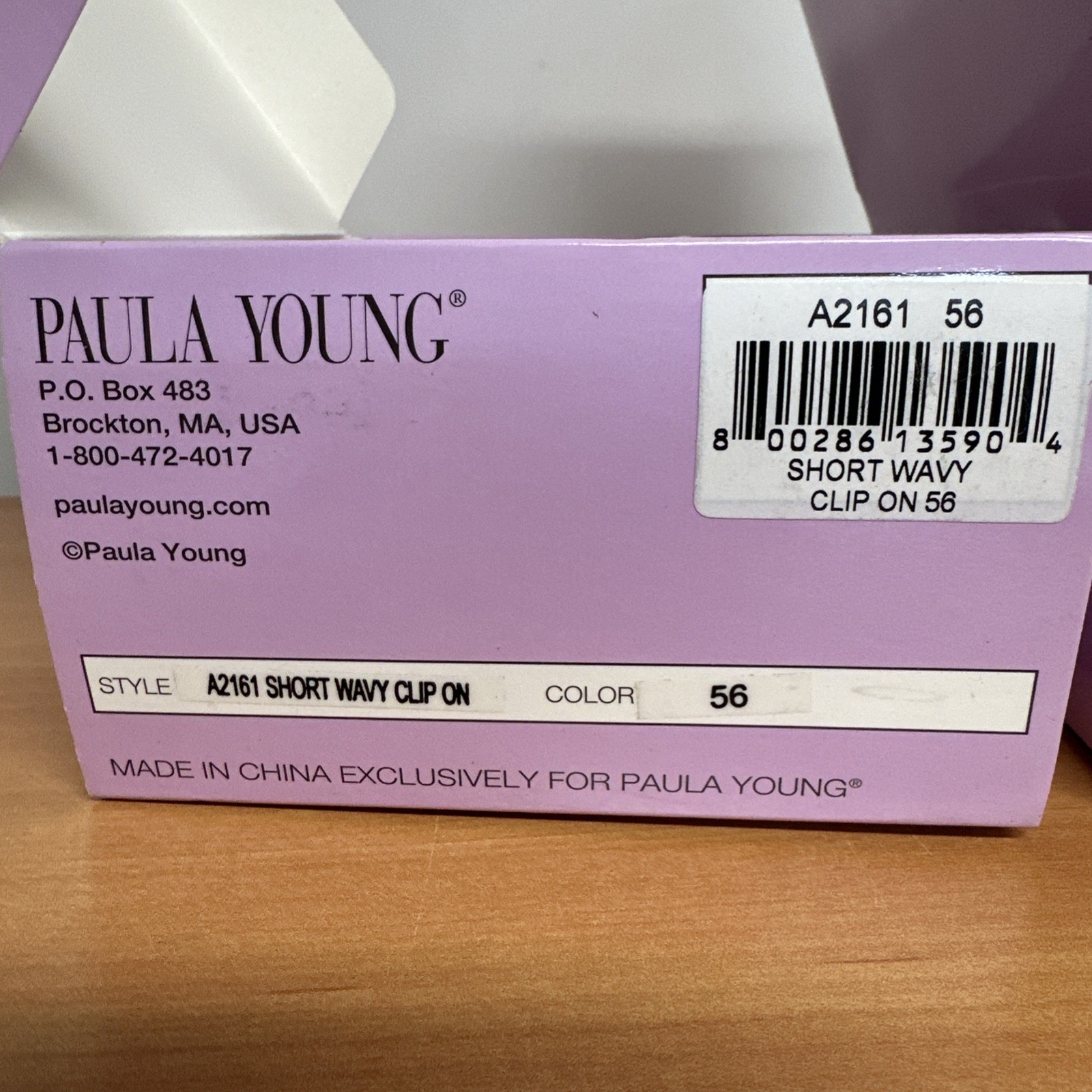 Paula Young 56 Color 3310 Wavy Clip On & 2161 Short Wavy Clip On With Box & Tag
