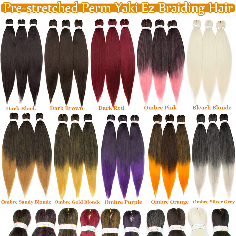 XPression Ultra Braid 100% Kanekalons Braiding Pre-Stretched Perm Hair Extension