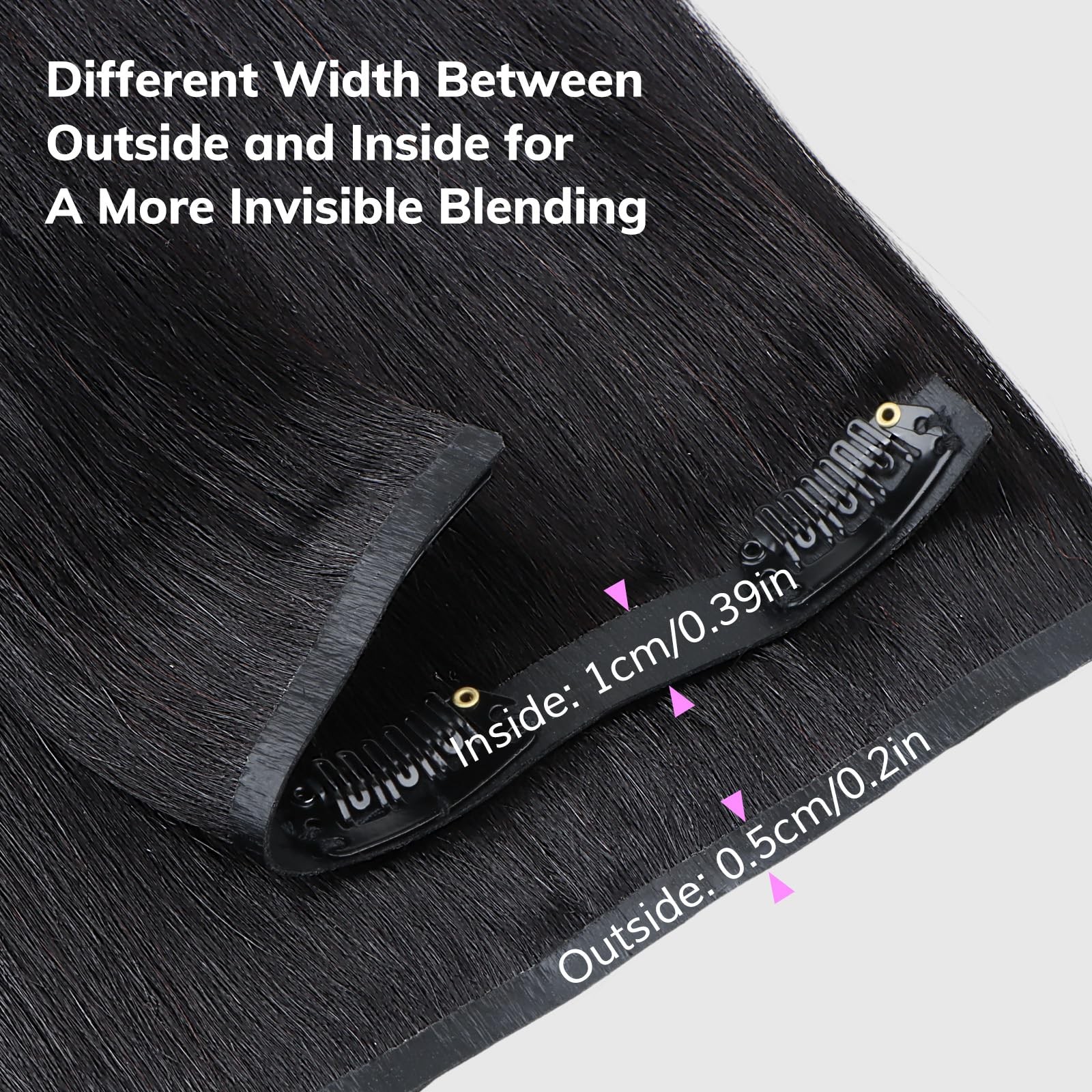 Idn Beauty Seamless Clip In Hair Extensions Human Hair Yaki Straight 20 Inch
