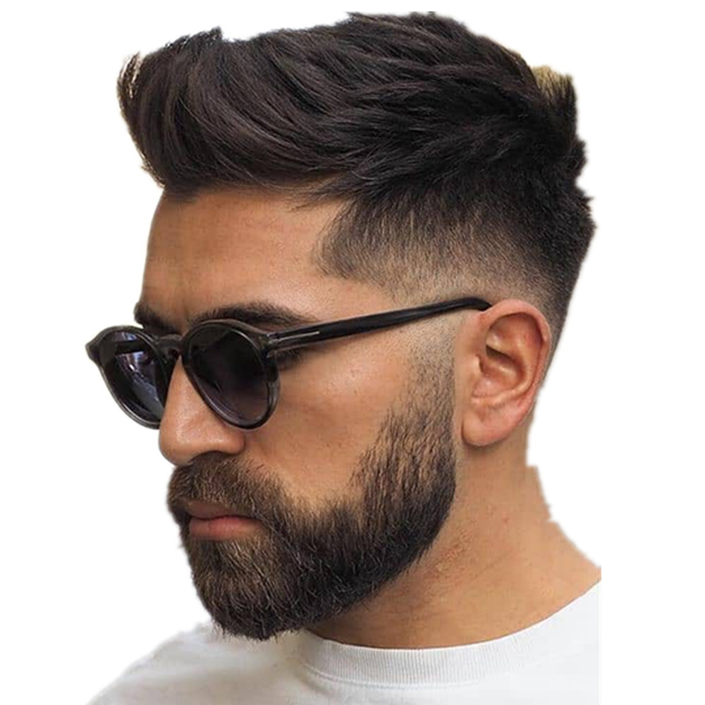 N.L.W Toupee for mens 0.04 mm PU human hair pieces natural base 10×8″