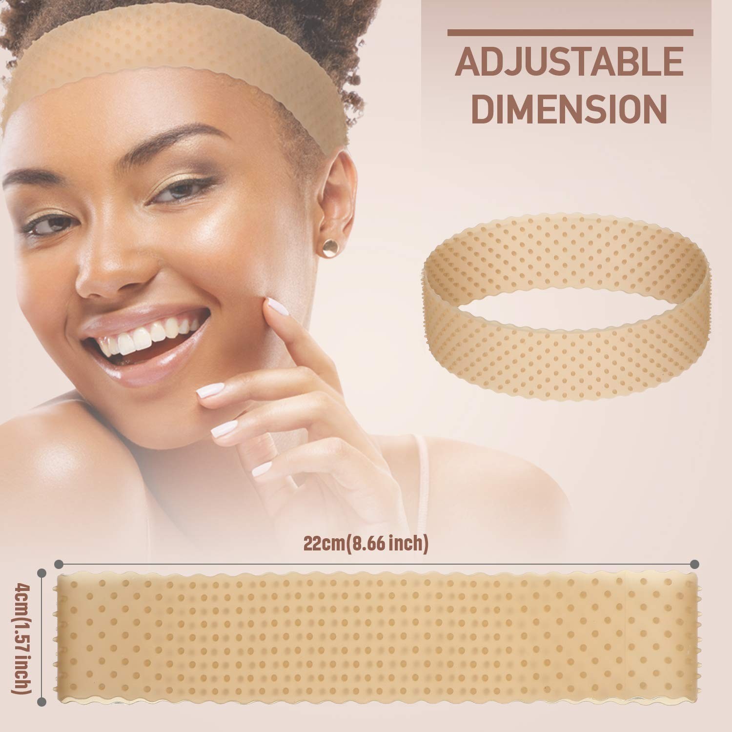 Comfortable & Stretchy Silicone Wig Grip Bands – 2 Pcs for Active Lifestyles