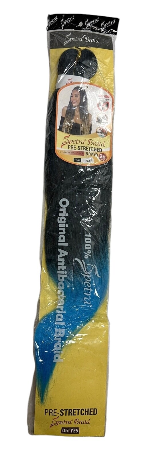 Spetra Hair Easy Braid 26″ Blue & Black Prestretched Antibacterial Itch Free