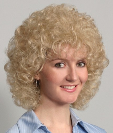 60S 70S WOMENS LADY SHORT COLLAR LENGTH SOFT CURLS CURLY WIG MISTY GOLDEN GIRLS