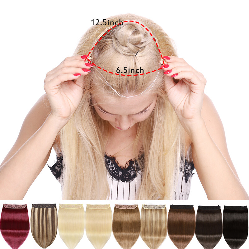 Wire-In 100% Human Hair Extensions Hidden Invisible Band THICK Highlight Weft US