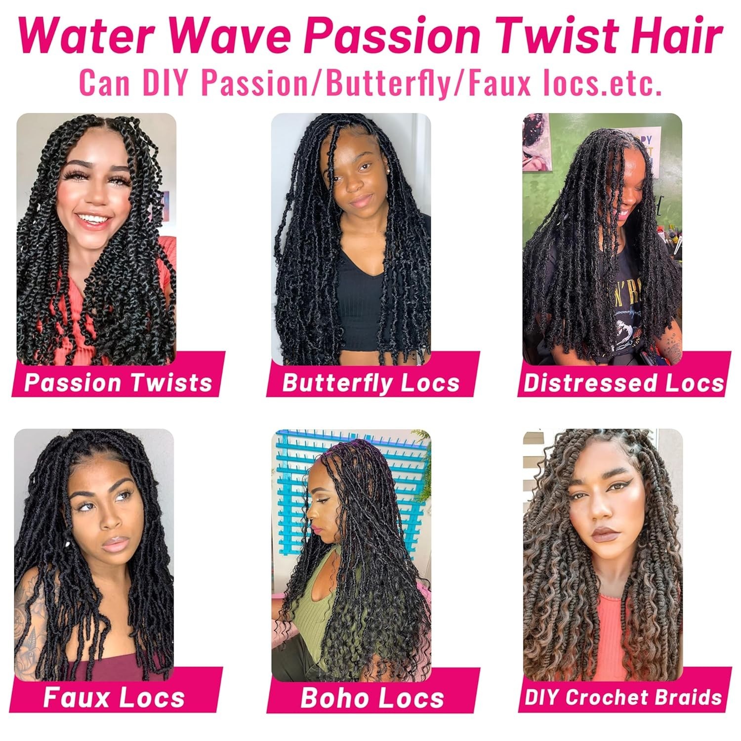 Natural Ombre Brown Passion Twist Hair – 16 Inches, 7 Packs for Easy Styling