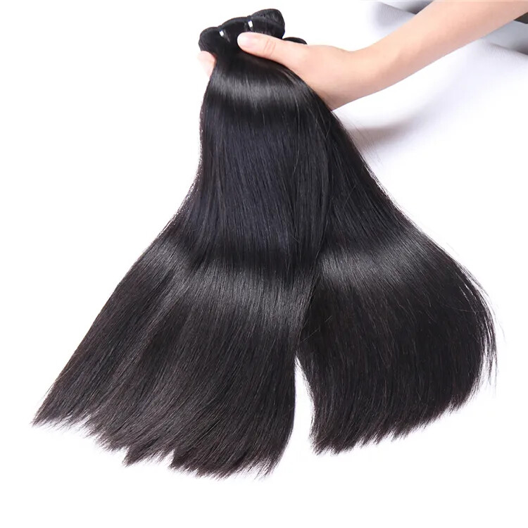 Raw hair double Draw Straight full end Unprocessed 100 Human Hair natural black