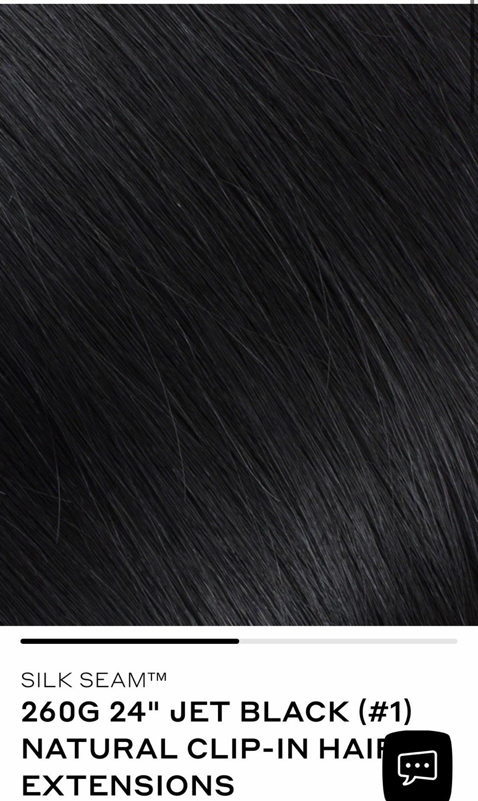 BELLAMI SILK SEAM EXTENSIONS 24in 260g Jet Black 1