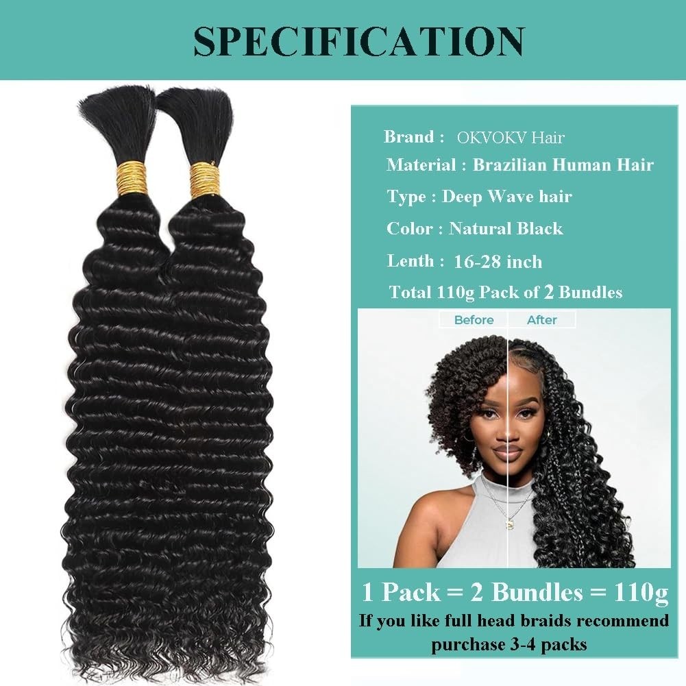 Effortless 18 Inch Water Wave Braiding Hair – 110g for Stunning Boho Styles