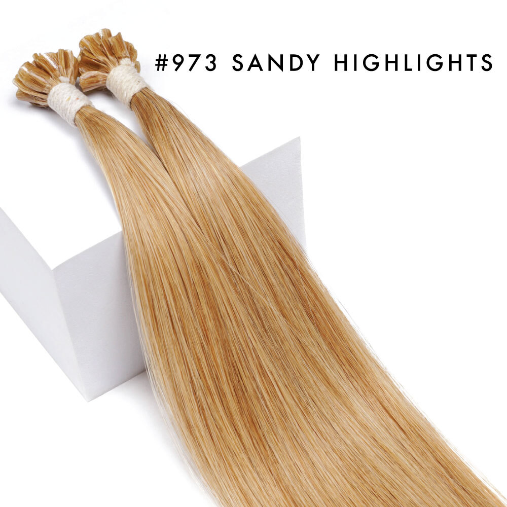 The Hair Shop 808 K Tip Hair Extensions, U Tip Human Hair Keratip 16″ & 20″ 56g