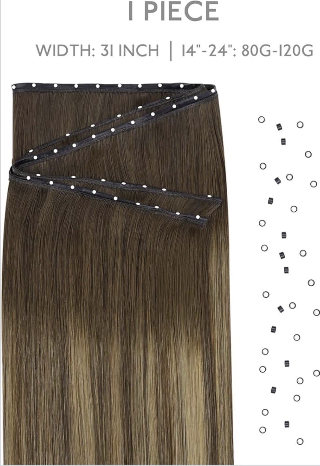 WENNALIFE Double Genius Butterfly Weft Hair Extensions Human Hair 18 inch, 110g